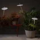 Lampa de gradina Aluminiu Design Alb cu Frunza de Nufar - Cipriam Viadurini