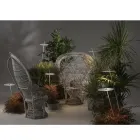 Lampa de gradina Aluminiu Design Alb cu Frunza de Nufar - Cipriam Viadurini