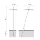 Lampa de gradina Aluminiu Design Alb cu Frunza de Nufar - Cipriam Viadurini