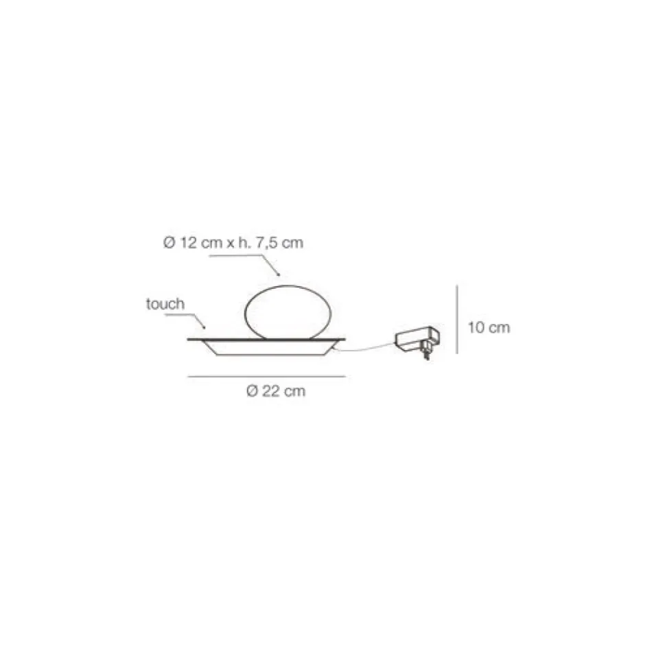 Lampă de podea din aluminiu, metal și sticlă albă - Luma Viadurini