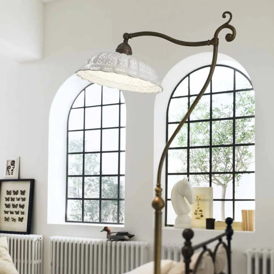 Lampa de podea ceramică Art Nouveau Anita Il Fanale Viadurini