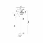 Lampa de podea ceramică Art Nouveau Anita Il Fanale Viadurini