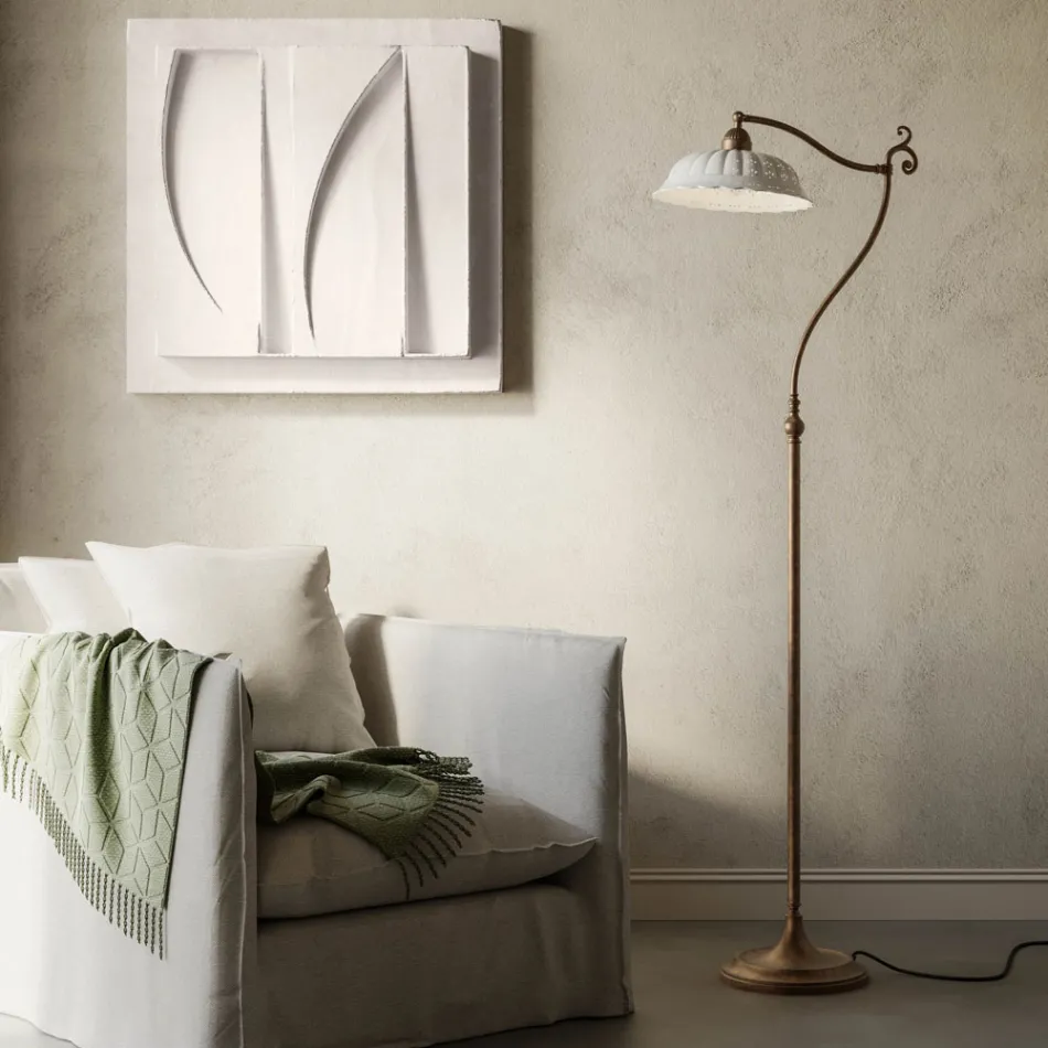 Lampa de podea din ceramica in stil liberty Anita Il Fanale Viadurini
