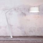 Lampă de podea din metal cu abajur din țesătură Made in Italy - Domino Viadurini