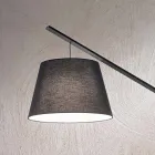 Lampa de podea metalica cu abajur acoperit cu stofa - Rivella Viadurini