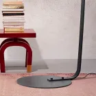 Lampa de podea metalica cu abajur acoperit cu stofa - Rivella Viadurini