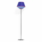 Lampă de podea din metal cromat cu abajur din țesătură Made in Italy - Soia Viadurini