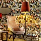 Grilli Snake metal și lampă de pardoseală din țesătură făcute în Italia Viadurini