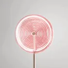 Lampa de podea din metal si sticla decorata cu linii concentrice - Hackberry Viadurini