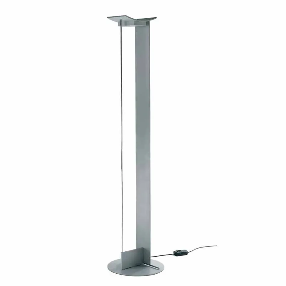 Lampă de podea din metal lăcuit cu LED integrat Fabricat în Italia - Indra Viadurini