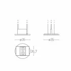 Lampă de podea din metal lăcuit cu LED integrat Fabricat în Italia - Indra Viadurini