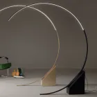 Lampă de podea din metal vopsit cu lumină LED reglabilă - Eucalipt Viadurini