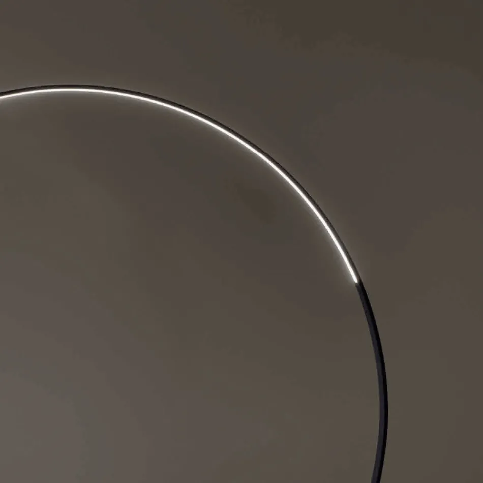 Lampă de podea din metal vopsit cu lumină LED reglabilă - Eucalipt Viadurini