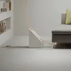 Lampă de podea din metal vopsit cu lumină LED reglabilă - Eucalipt Viadurini