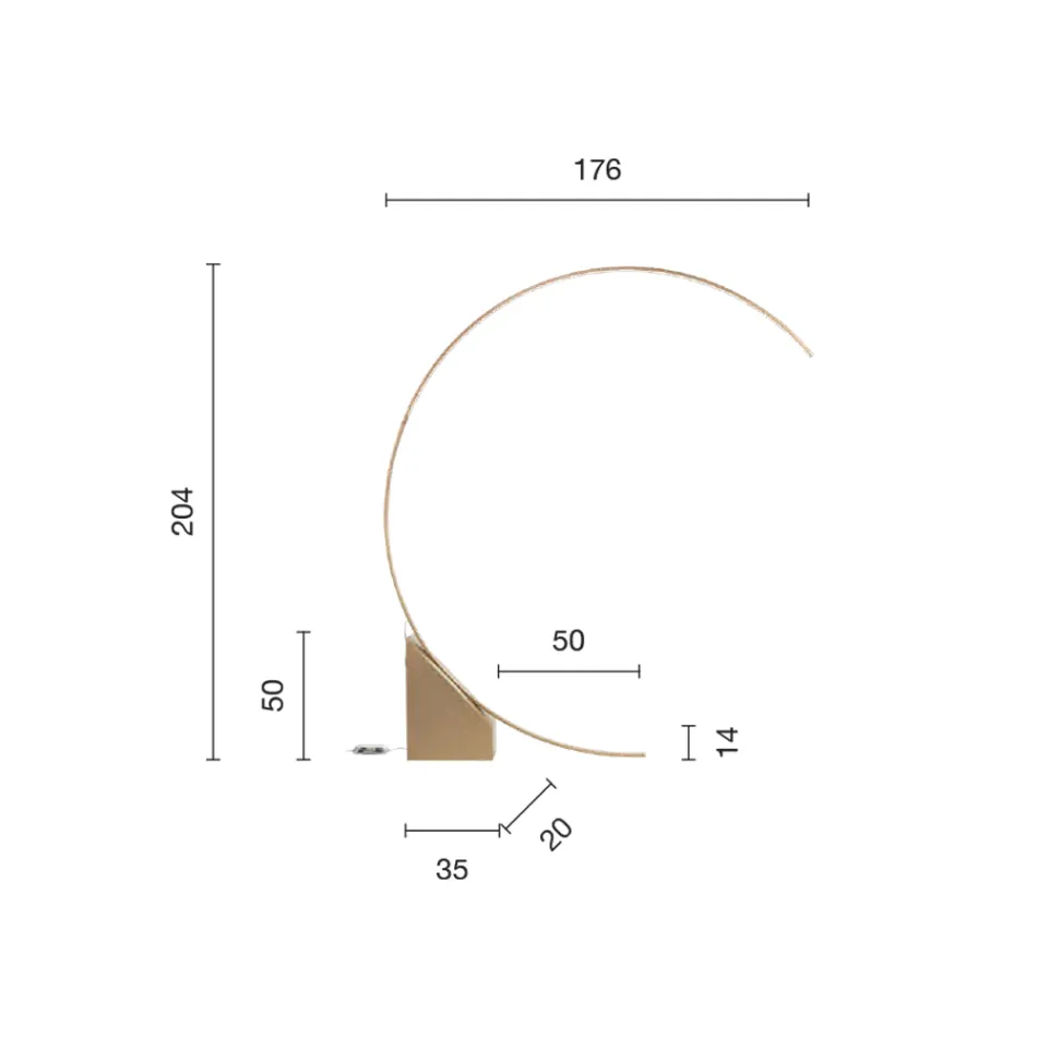 Lampă de podea din metal vopsit cu lumină LED reglabilă - Eucalipt Viadurini