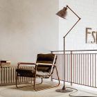Lampă de podea din alamă și fier cu articulație în stil vintage - Loft de Il Fanale Viadurini