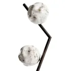 Lampă de podea din alamă închisă și sticlă de piatră Made in Italy - Bottega Viadurini