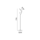 Lampă de podea din alamă închisă și sticlă de piatră Made in Italy - Bottega Viadurini