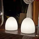 Lampă de podea din plastic alb cu design LED, Solar sau E27 - Massostar Viadurini