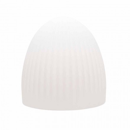 Lampă de podea din plastic alb cu design LED, Solar sau E27 - Massostar Viadurini