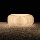 Lampă de podea pentru exterior din polietilenă de alabastru, fabricată în Italia - Disco Viadurini