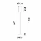 Lămpi de podea Lămpi de stradă exterioare în alamă și sticlă - Loggia de la Il Fanale Viadurini