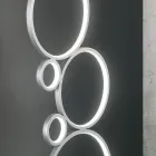 Lampă de podea LED modernă din metal vopsit auriu sau argintiu - Punto Viadurini