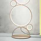 Lampă de podea LED modernă din metal vopsit auriu sau argintiu - Punto Viadurini