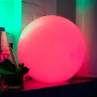 Lampă de podea cu LED multicoloră din plastic alb, design rotund - Globostar Viadurini