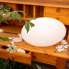 Lampă de podea cu led, solar sau E27 de design oval modern colorat - Uovostar Viadurini