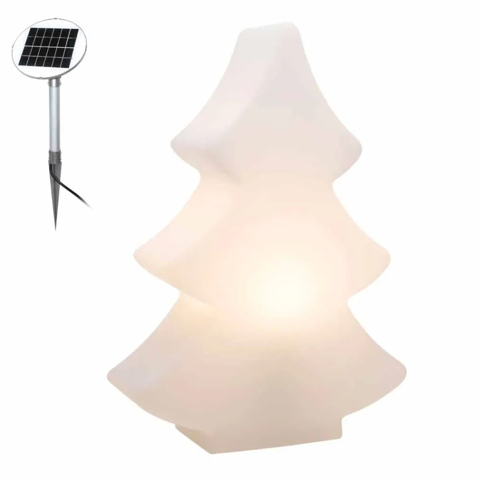 Lampă de podea Led, Solar sau E27 în design plastic de Crăciun - Alberostar Viadurini