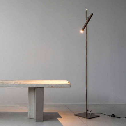 Lampă de podea modernă din material de fier Finisaj auriu Fabricat în Italia - Ginia Viadurini