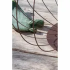 Lampă de podea sau suport în sârmă metalică albă sau bronzată - Lanternă Viadurini