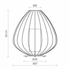 Lampă de podea sau suport în sârmă metalică albă sau bronzată - Lanternă Viadurini