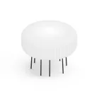 Lampă de podea Disco pentru exterior din polietilenă albă, fabricată în Italia Viadurini