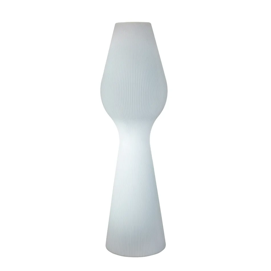 Lampă de podea pentru exterior Reyes din polietilenă cu lumină LED, fabricată în Italia Viadurini