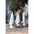 Lămpi de podea cu LED în aer liber, cu design modern în tehnopolimer alb - Nano Viadurini