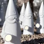 Lămpi de podea cu LED în aer liber, cu design modern în tehnopolimer alb - Nano Viadurini