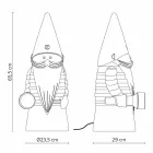 Lămpi de podea cu LED în aer liber, cu design modern în tehnopolimer alb - Nano Viadurini