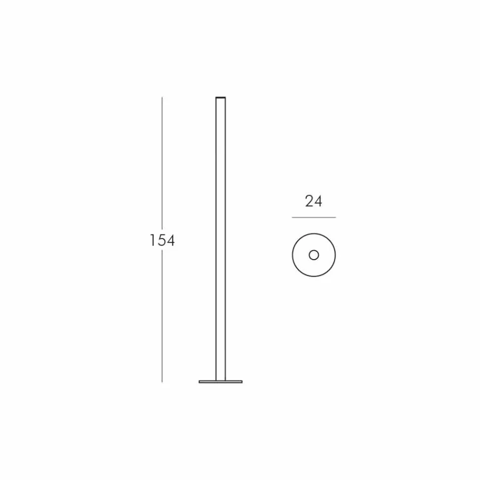 Slide Flux lampă de podea subțire în metacrilat fabricat în Italia Viadurini