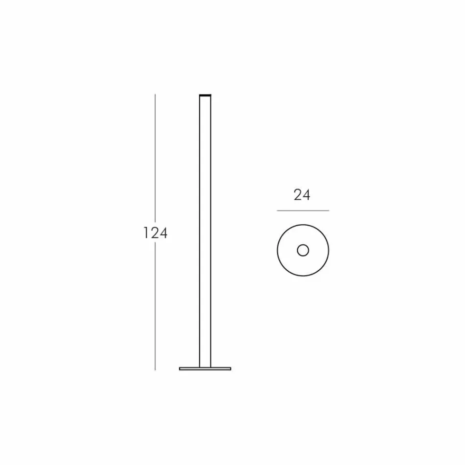 Slide Flux lampă de podea subțire în metacrilat fabricat în Italia Viadurini