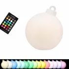 Lampă pentru interior sau exterior Decor roșu, alb Minge de Crăciun - Pallastar Viadurini