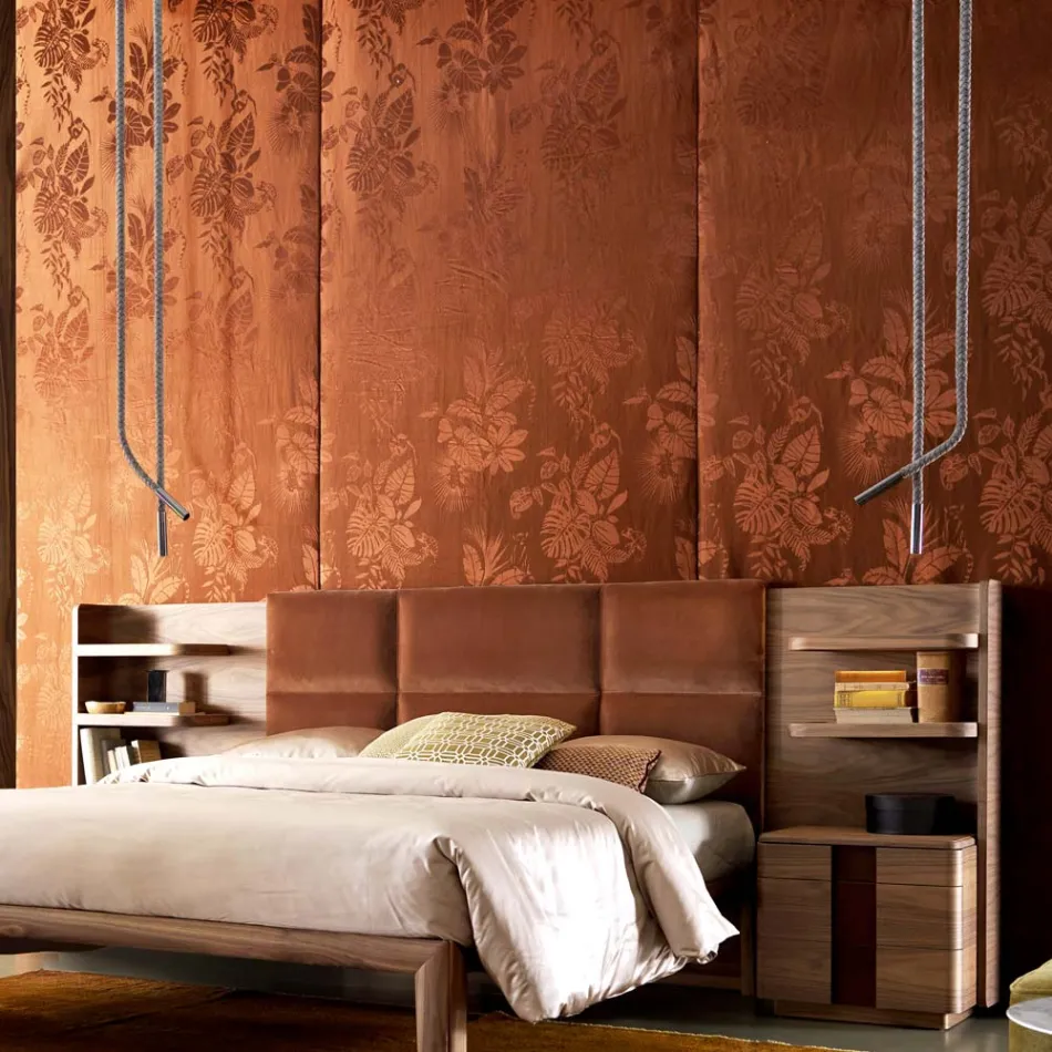 Grilli Snake fabricat în Italia din piele și lampă de design metalic Viadurini