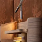 Grilli Snake fabricat în Italia din piele și lampă de design metalic Viadurini