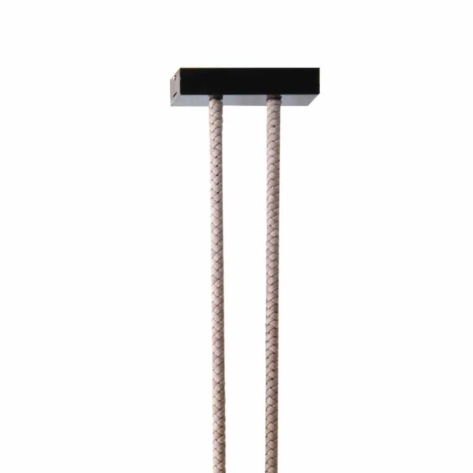 Grilli Snake fabricat în Italia din piele și lampă de design metalic Viadurini