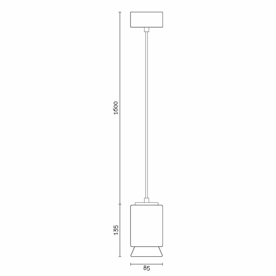 Lampa de suspendare din ceramica colorata fabricata in Italia Asia Viadurini