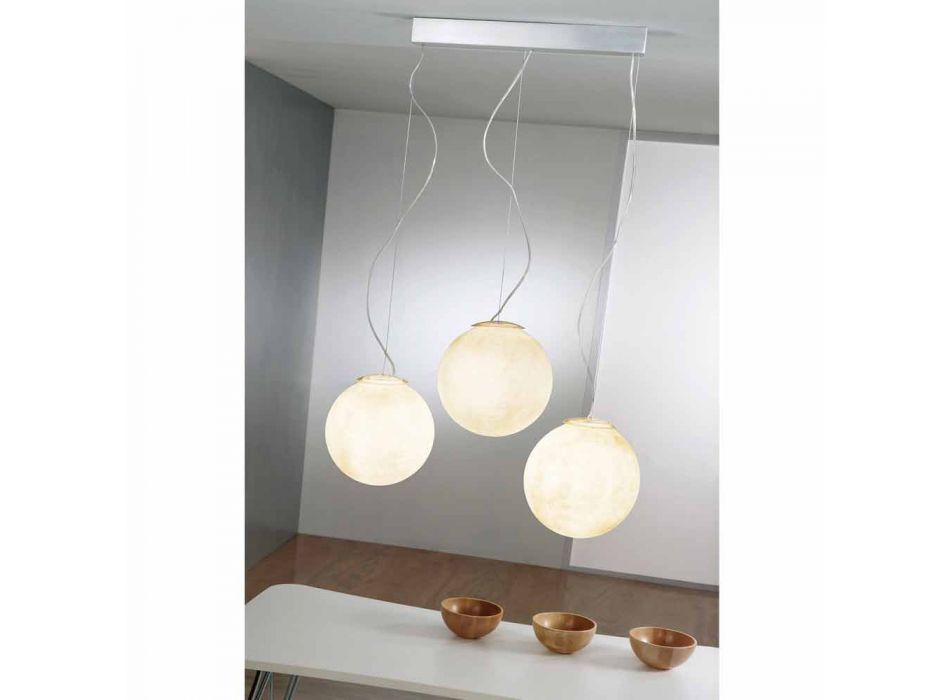 Lampa de design pentru suspendare In-es.artdesign Tre Lune in nebulite Viadurini