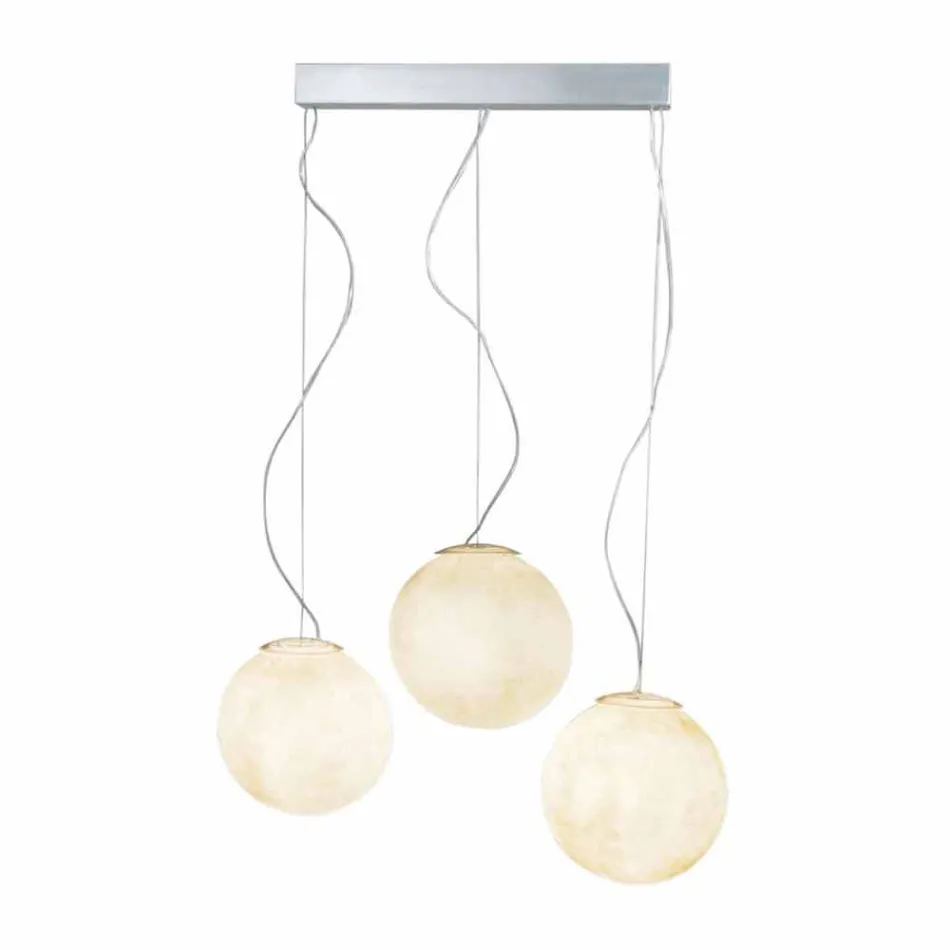 Lampa de design pentru suspendare In-es.artdesign Tre Lune in nebulite Viadurini