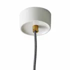 Lampa de proiectare de suspendare din lemn și ceramică fabricată în Italia Asia Viadurini