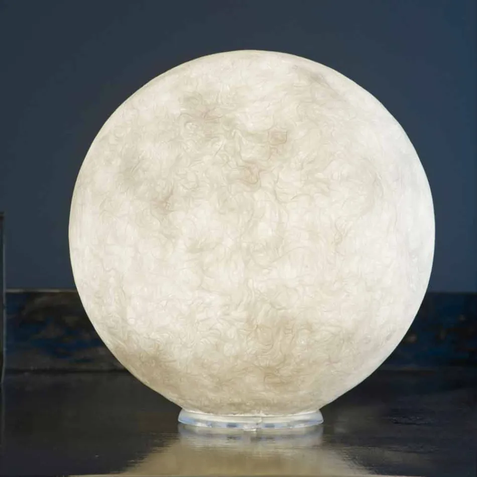 Lampa de design de tabel In-es.artdesign T.moon in nebulita alba Viadurini